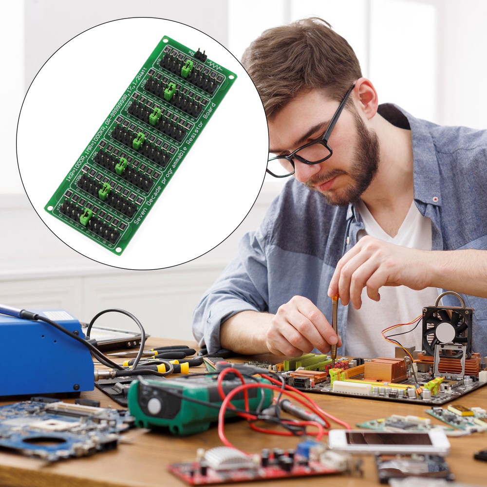 1R-999999R Programmable Resistance Board - Seven Section Precision